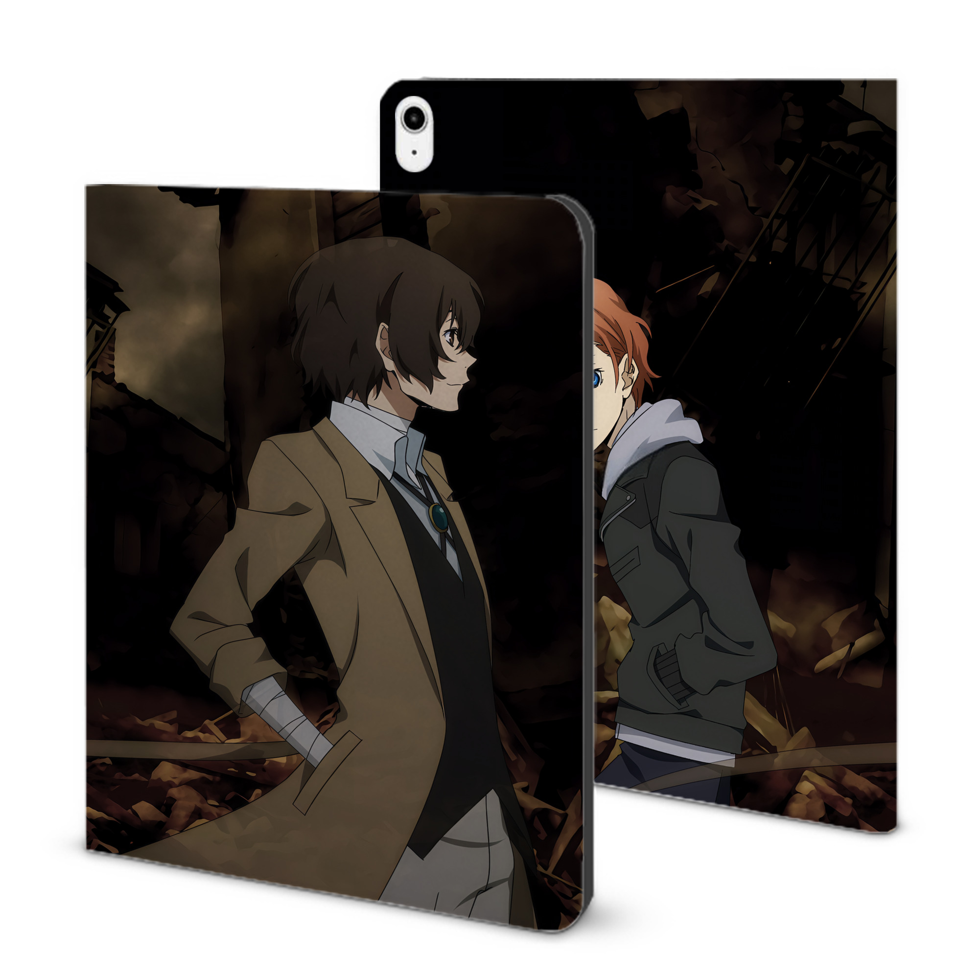 （画像用） 文豪ストレイドッグス Bungo Stray Dogs IPadケース ペンホルダー付き ブックスタイルデザイン